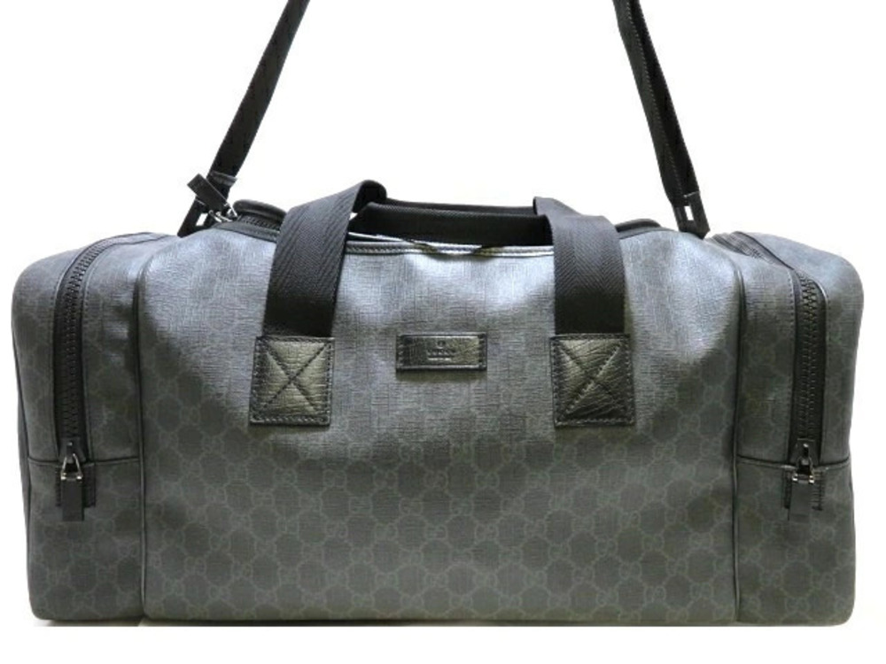 Gucci Boston bag gray canvas